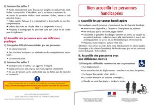 Plaquette Bien Accueillir/Tourisme et Handicap