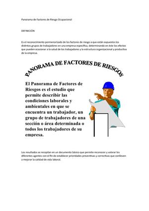 Panorama De Factores De Riesgo Ocupacional