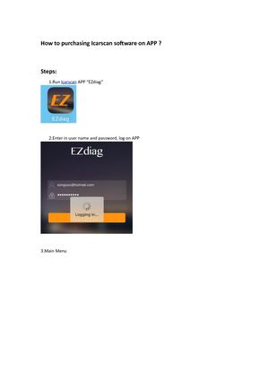 How To Purchasing Launch Icarscan Software On App