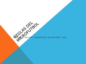 Reglas Del Microfutbol