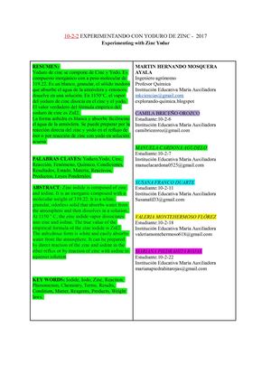 10 2 2 Yoduro De Zinc