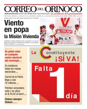 Correo del Orinoco del correo sábado 29 julio de 2017 No. 2.813