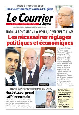 Le Courrier D'Algérie Du Dimanche 30 Juillet 2017