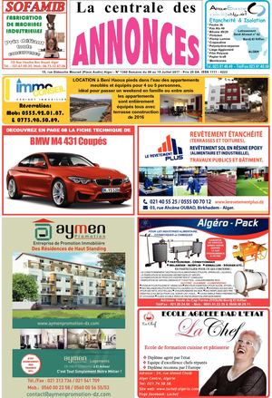 La Centrale des Annonces N° 1360 Semaine du 09 au 15 Juillet 2017