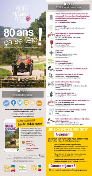 Carte Route des Grands crus de Bourgogne