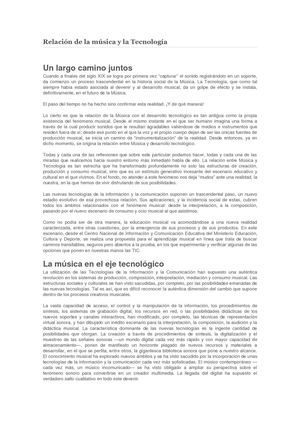 Relación De La Música Y La Tecnología