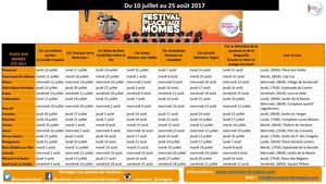 Programme du Festival Place aux Mômes été 2017