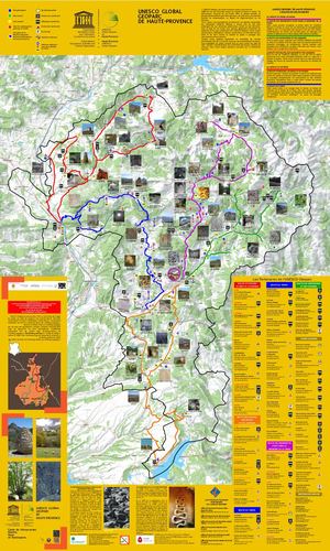 Carte Géoparc de Haute Provence