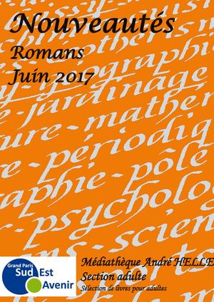 Nouveautés Romans Adulte Juin 2017