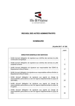 Raa N°520 Cp 26juin Et Arretes