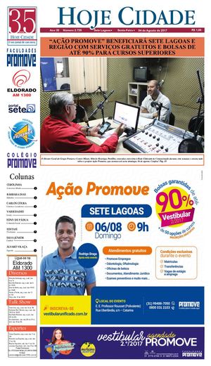 Jornal Hoje Cidade 04 08 2017