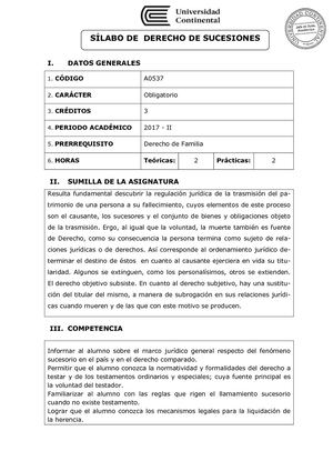 A0537 Silabo Derecho De Sucesiones