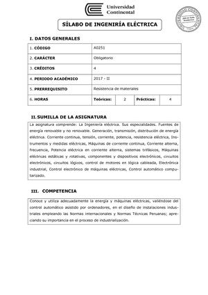 A0251 Silabo Ingeniería Eléctrica