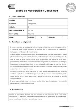 A0357 Silabo Prescripción Y Caducidad