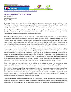 Lectura Sobre La Informatica