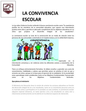 La Convivencia Escolar (1)
