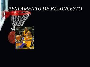 Reglamento De Baloncesto