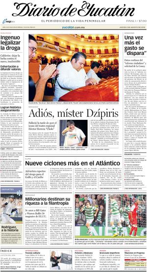 Portadas del fallecimiento de Héctor Herrera "Cholo"