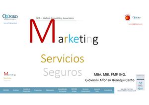 Marketing De Servicios En Seguros Giovanni Alfonso Huanqui Canto Oxford Group