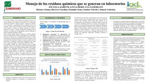 Poster Científico Manejo De Residuos Peligrosos Utilizados En Laboratorios Grupo6