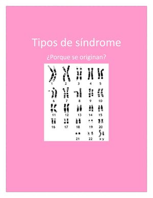Distintos tipos De Síndrome