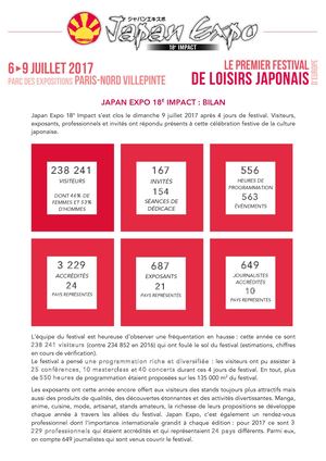 Communiqué de presse : bilan du 18e Impact