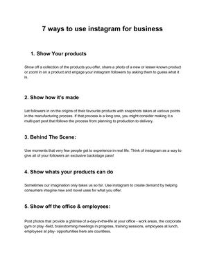 Calaméo - 7 Ways To Use Instagram For Business