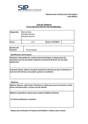 Samira Nieto Gonzalez Guía De Trabajo Ficha Técnica