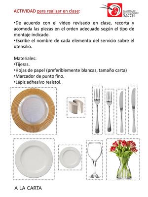 Actividad De Montaje De Mesa