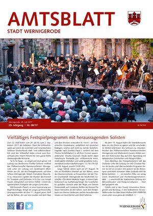 Amtsblatt Wernigerode - Ausgabe 08/2017