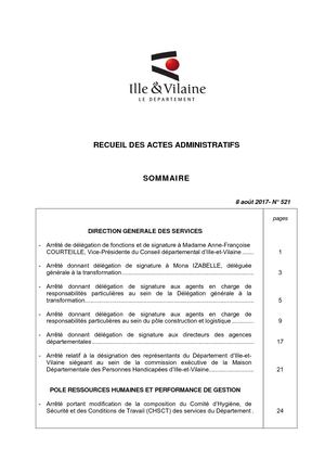 Raa N° 521 Cp 17juillet Et Arretes