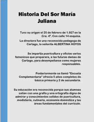 Historia Del Sor María Juliana