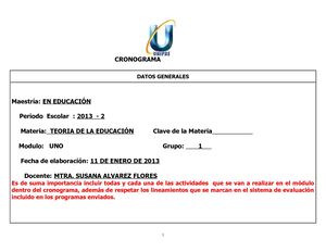 Ejemplo De Planeación