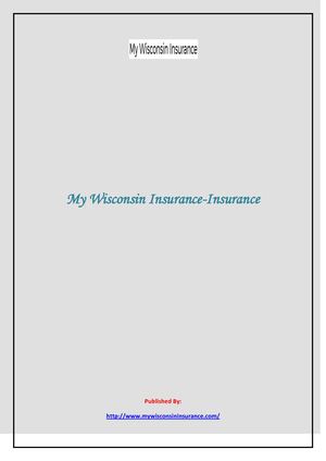 My Wisconsin Insurance Insurance
