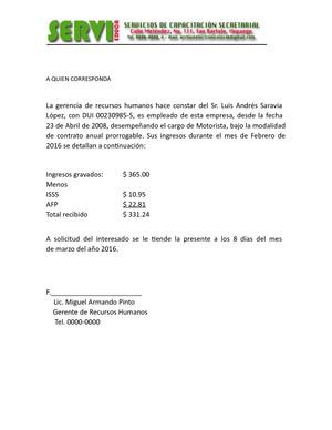 A Quien Corresponda