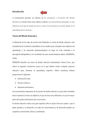Concepción Y Evolución Del Diseño Educativo