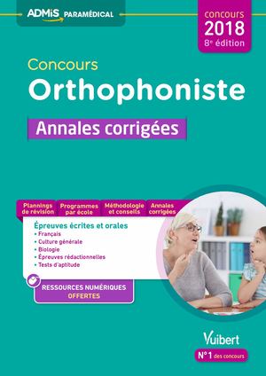 Concours Orthophoniste - Annales corrigées