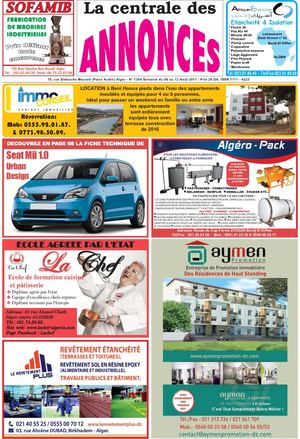 La Centrale des Annonces N° 1364 Semaine du 06 au 12 Août 2017