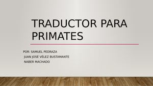 Traductor Para Monos