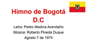Himno De Bogotá