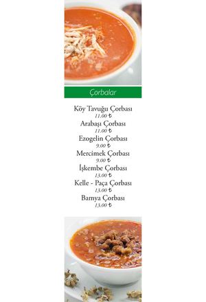 Sedir Restaurant Menü