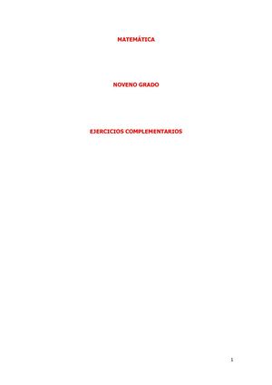 Ejercicios Para La Web Noveno Grado Matemática Pdf