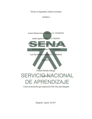 Técnico En Seguridad Y Salud En El Trabajo Grupo 5