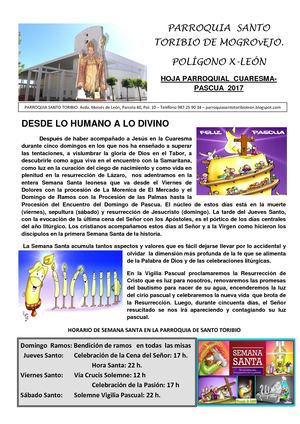 Hoja Parroquial Cuaresma 2017