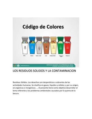Los Residuos Solidos Y La Contaminacion