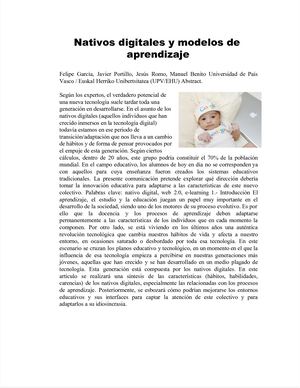 Nativos Digitales Y Modelos De Aprendizaje (1)