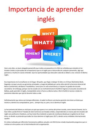 Revista Digital Importancia Del Inglés En Panama Jose Ibarra