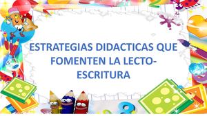 Cartilla Sobre La Lecto Escritura
