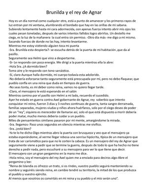 Brunilda Y El Rey De Agnar