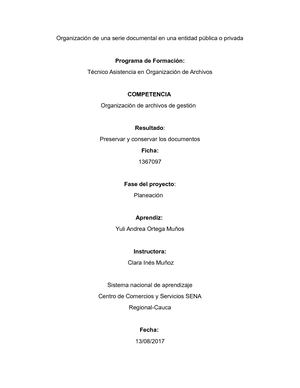 La Foliación En Archivo